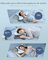 Vista 7 de Almohada cervical cervical para aliviar el dolor, almohada ergonómica para dormir de lado para apoyar el cuello, almohadas ortopédicas de espuma