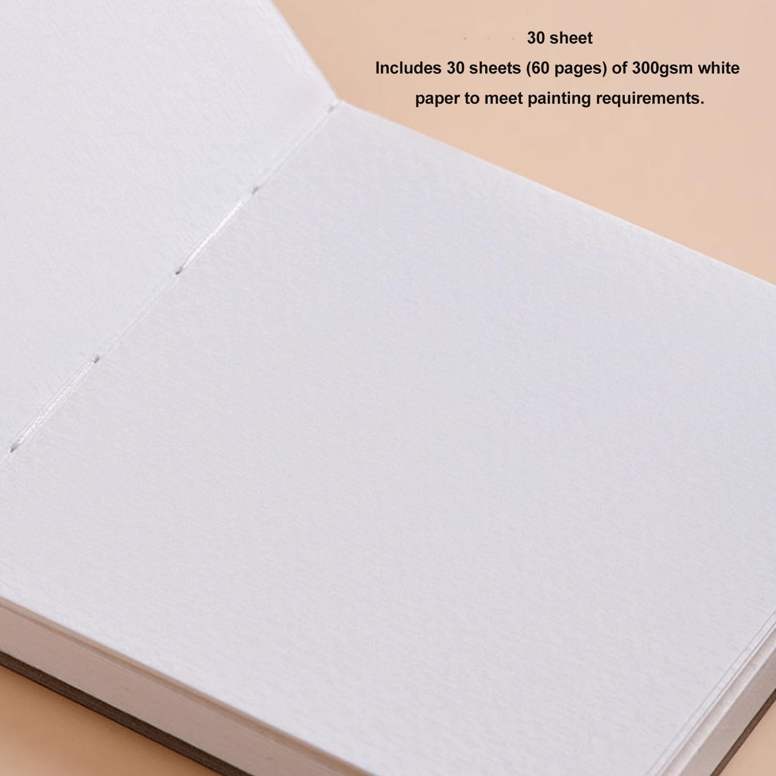 30 Arkuszy Bloki Papieru Akwarelowego, Lekki Notatnik do Rysowania Szkicownik Podróżny Paining Odpowiedni dla Artystów Kaligrafów Początkujący Profesjonaliści 8 X 8 Cm (BLUE)