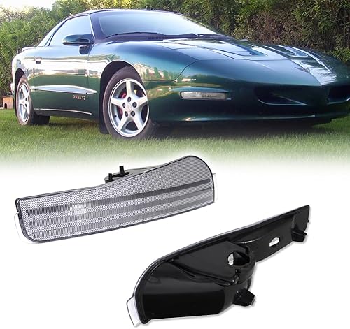 Miniatura 9 de Luces de estacionamiento laterales para parachoques delantero con lente ahumada + kit de montaje de carcasa de lámpara de marcador lateral para