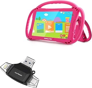 BoxWave Smart Gadget Compatible with TOPELOTEK Kids Tablet KIDS708 (7 in) - AllReader SD Card Reader, microSD Card Reader SD Compact USB - Jet Black