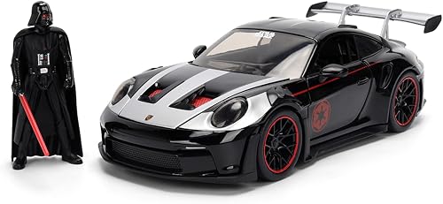 Star Wars 1:24 Scale Darth Vader Porsche 911 Metal Model Car with Die-Cast Figure