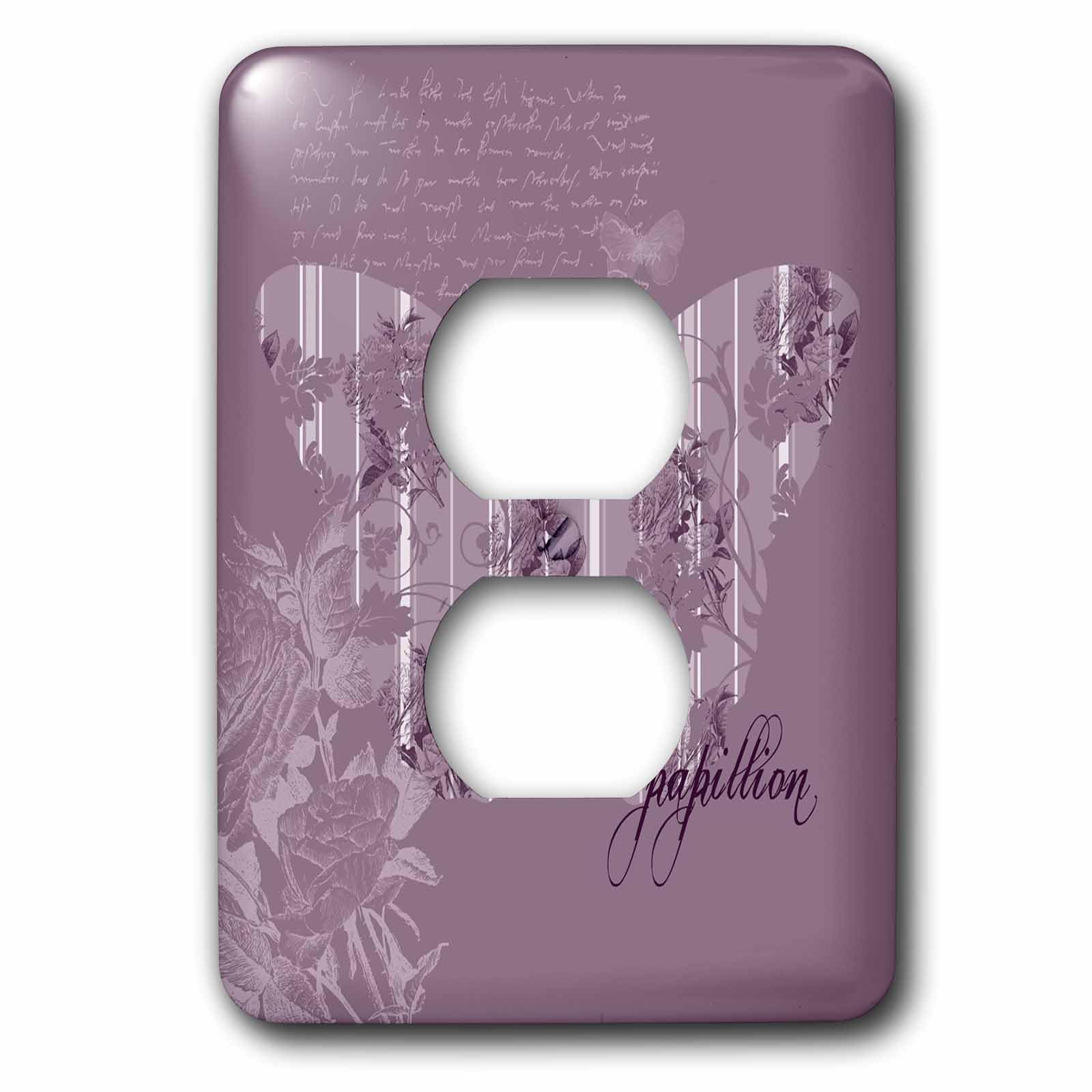Housse de prise chic papillon violet pour harmoniser la déco de chambre