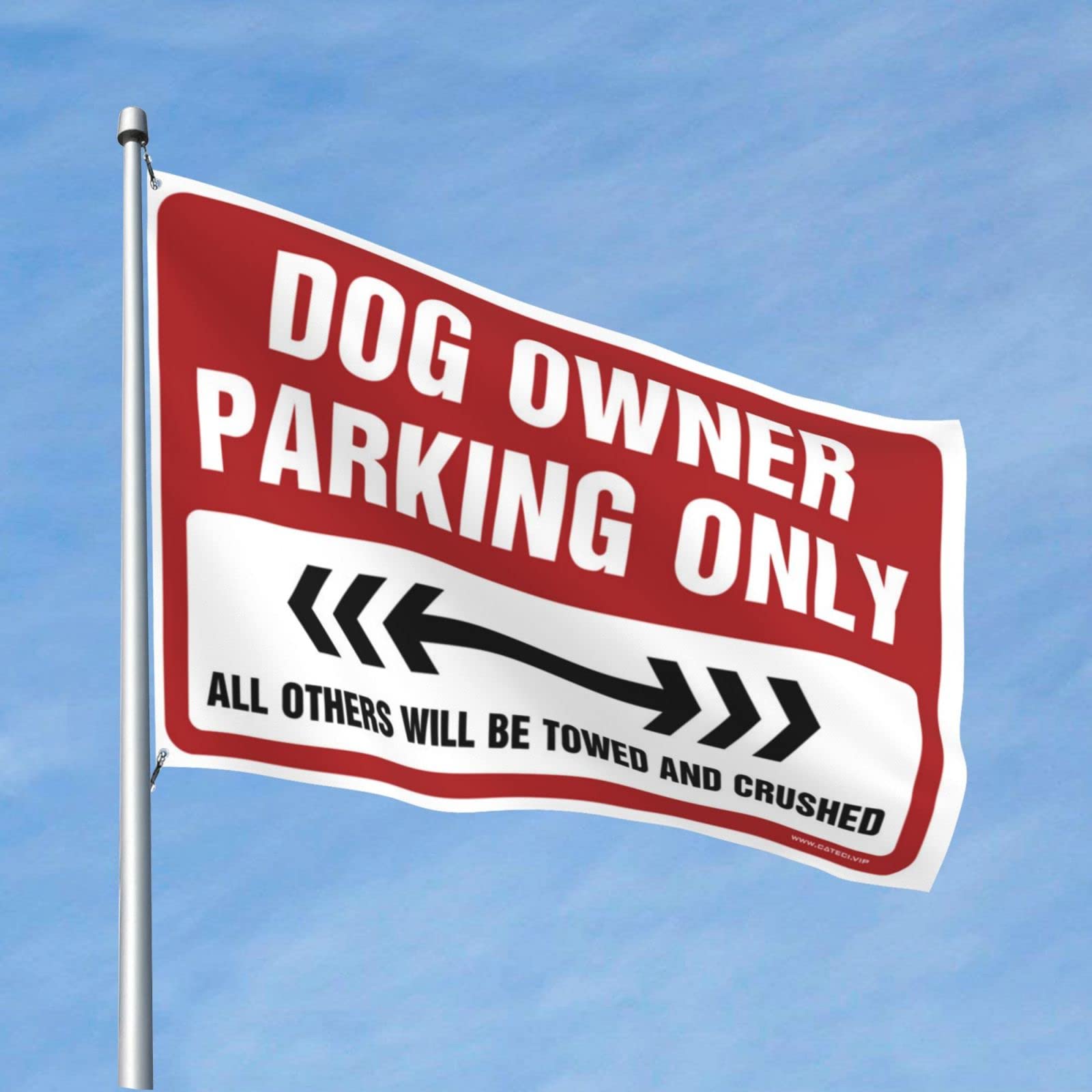 Drapeau accessoires hommes parking propriétaire chien drôle - 6