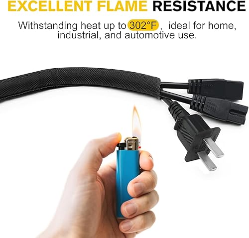 Miniatura 3 de Protectores de cables contra mascotas que no mastican, ultra duradero, protector de cable para mascotas, funda flexible para cables para TV,