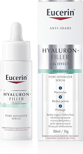 EUCERIN Sérum Facial Anti-idade Redutor de Poros 30ml, Pore Minimizer, Peles Oleosas, Hyaluron-Filler, Ácido Hialurônico, Antirrugas