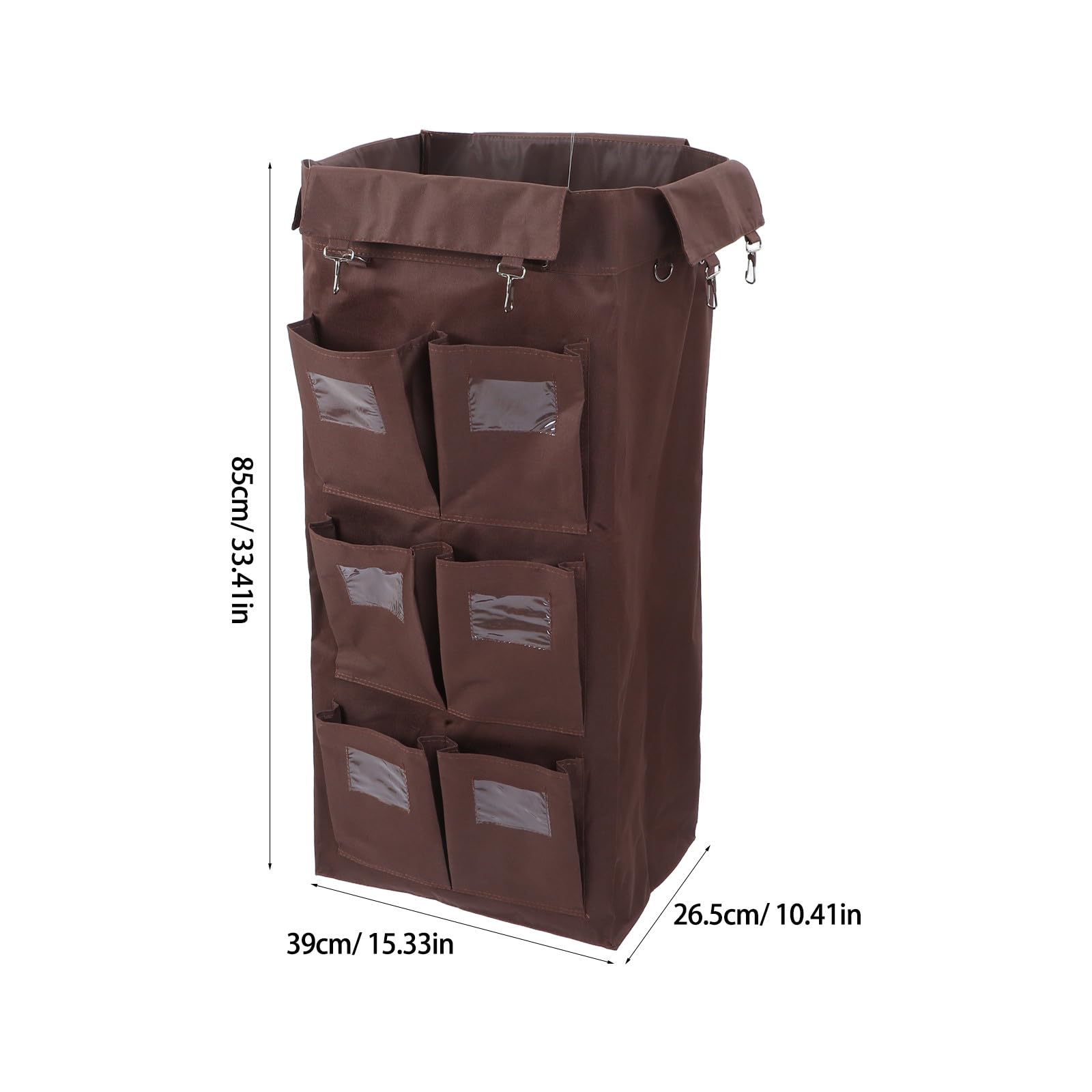 Bolsa Organizadora de Basura para Carrito de Limpieza con Bolsillos Gran Capacidad Resistente y Antileak para Lavandería y Uso Comercial Hotel y Oficina