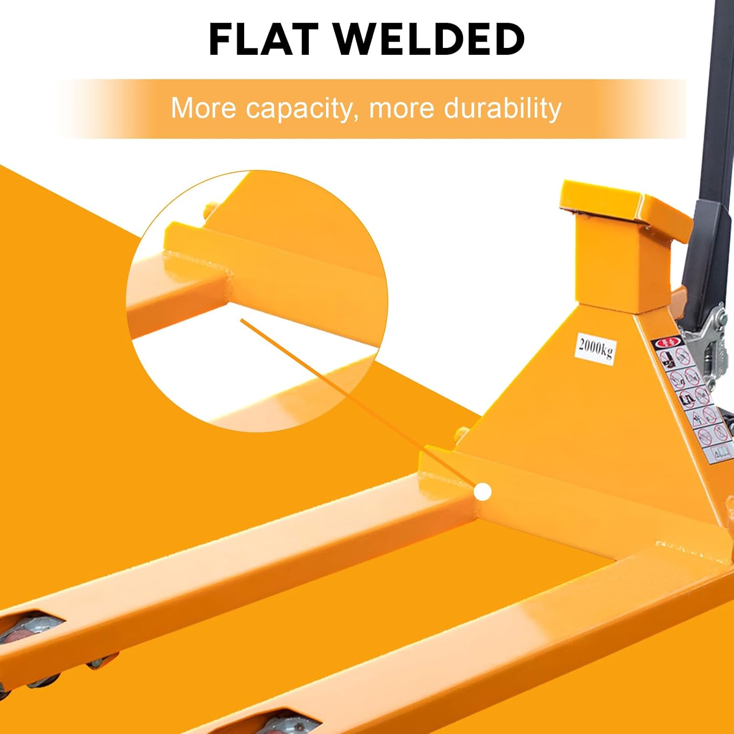 Electronic Floor Scales Pallet Jack - 6600Lbs Capacity, 45" x 27" Forks, Lb/Kg Switchable Hydraulic Hand Truck with LCD Display for Warehouse, Supermarket & Logistics