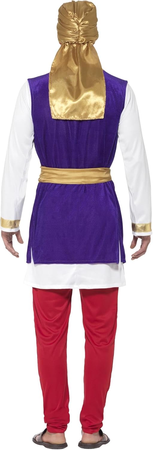 Smiffy's Men's Arabian Prince Costume, Top, Waistcoat, Pants, Belt and Turba - Image 3