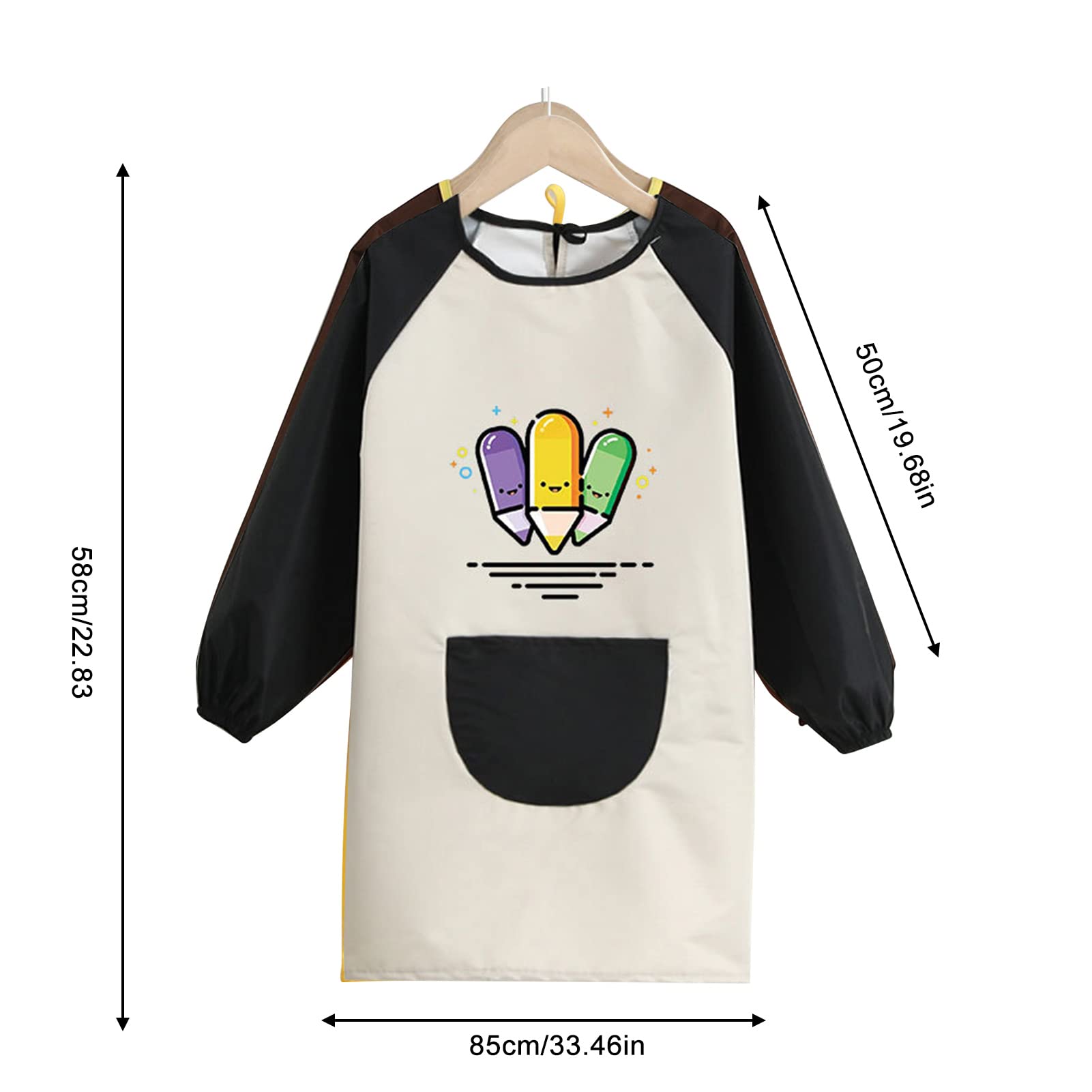 GEBETTER Tablier De Peinture Enfant Manches Longues - Imperméable, Réutilisable - Pour 7-11 Ans - Art Et Loisirs