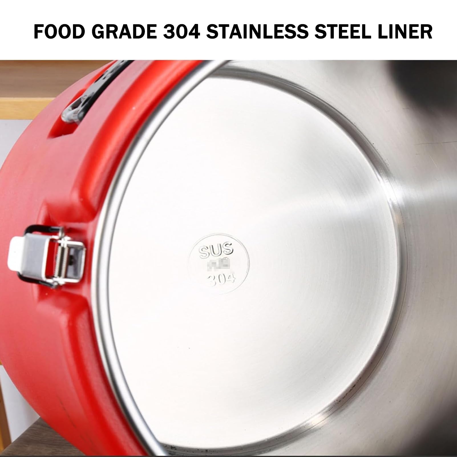 Contenitore termico per zuppe, in acciaio inox, rotondo, 30 l, per bevande calde e fredde, isolamento 24 ore, ideale per catering, uso commerciale