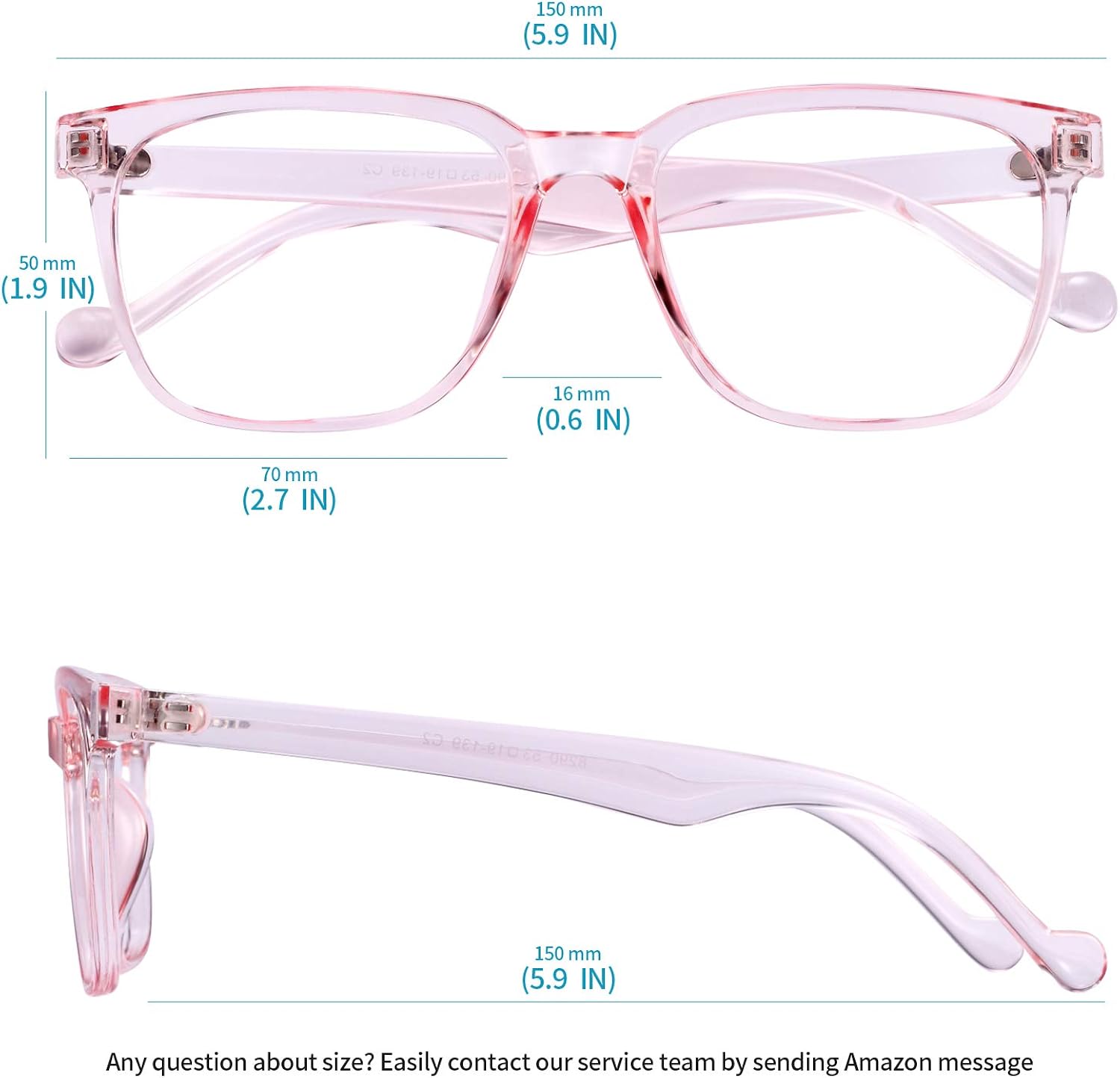 konikit Blue Light Blocking Glasses, Square Computer Glasses for Men & Women, Blue Light Filter Glasses, Reading Glasses Anti Eyestrain Non Prescription