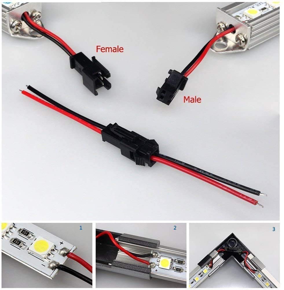 YUNIQUE UK 20 JST Pairs 2PIN 22AWG Total Length mm135 ( 20 Males - 20 Females) - Image 3