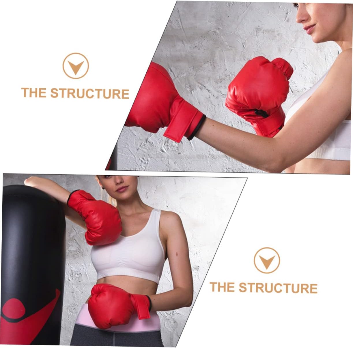 UPKOCH 1pair Comfortable Kickboxing Gloves for Sparring and Training Wear-Resistant Boxing Gloves Multi Padding for Enhanced Shock Absorption and Impact Adult