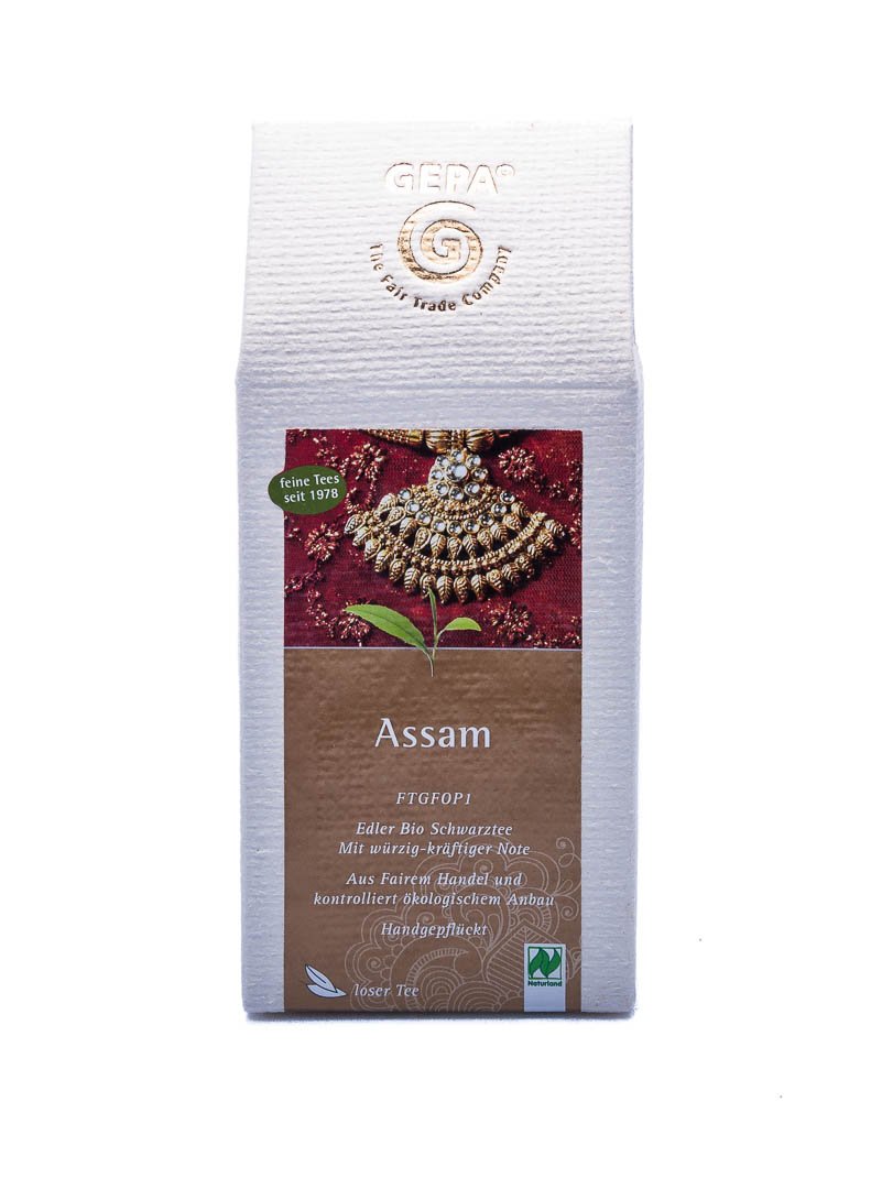 GEPA Assam Bio Schwarztee 1 Karton ( 5 x 100g lose ) Fair-Trade