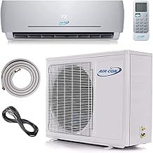 Air-Con Blue Series 3 Ductless Mini Split Air Conditioner Inverter Heat Pump Complete Unit with 15 ft Kit 12,000 BTU