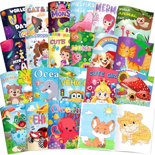 Elfew 20 Libri Da Colorare Per Bambini Dai 2-8 Anni, Libro Da Colorare, Bambini Da Colorare Libro Set, Libri Di Attività, Compleanno Party Accessori, Libros Infantiles para Colorear