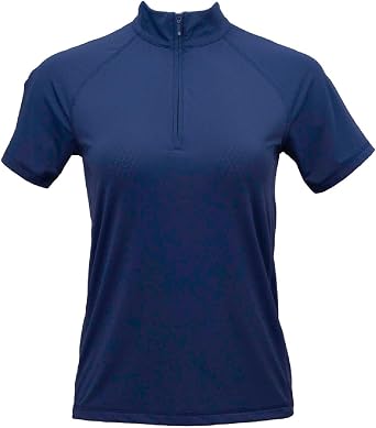 Outback Trading Company Womens Ladies Short Sleeve Stretch Performance Quarter Zip Princess Seams Cooling Shirt