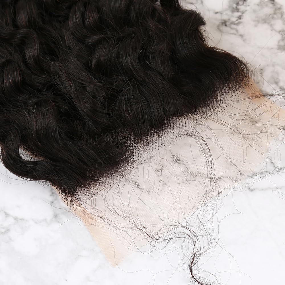 Bella Hair 5x5 Real HD Lace Closure | Deep Wave Full Cuticle Aligned Human Hair | Swiss Lace Closure for Black Women Glueless Install 12 inch