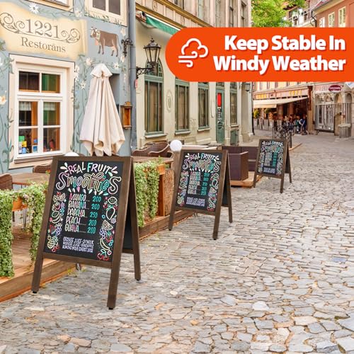 VAIIGO Tablica kredowa w kształcie litery A, sztaluga dwustronna deska kanapkowa (średnia)