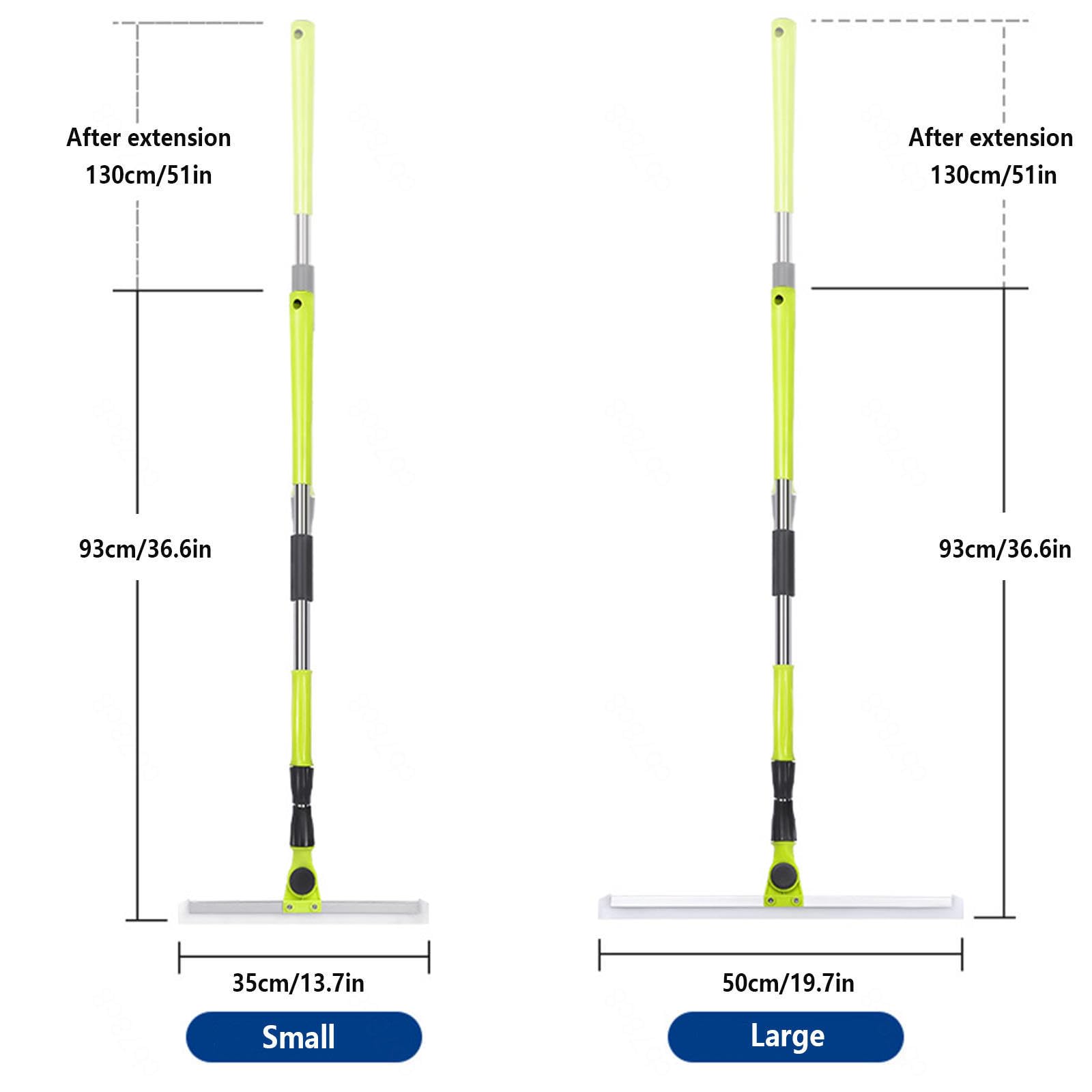 Escoba De Goma para Pelo De Mascota, con Mango De 130 Cm De Largo Rasqueta Suelo, Escoba De Goma para Suelos Lisos,Alfombras,Ventanas,Small:35×130cm