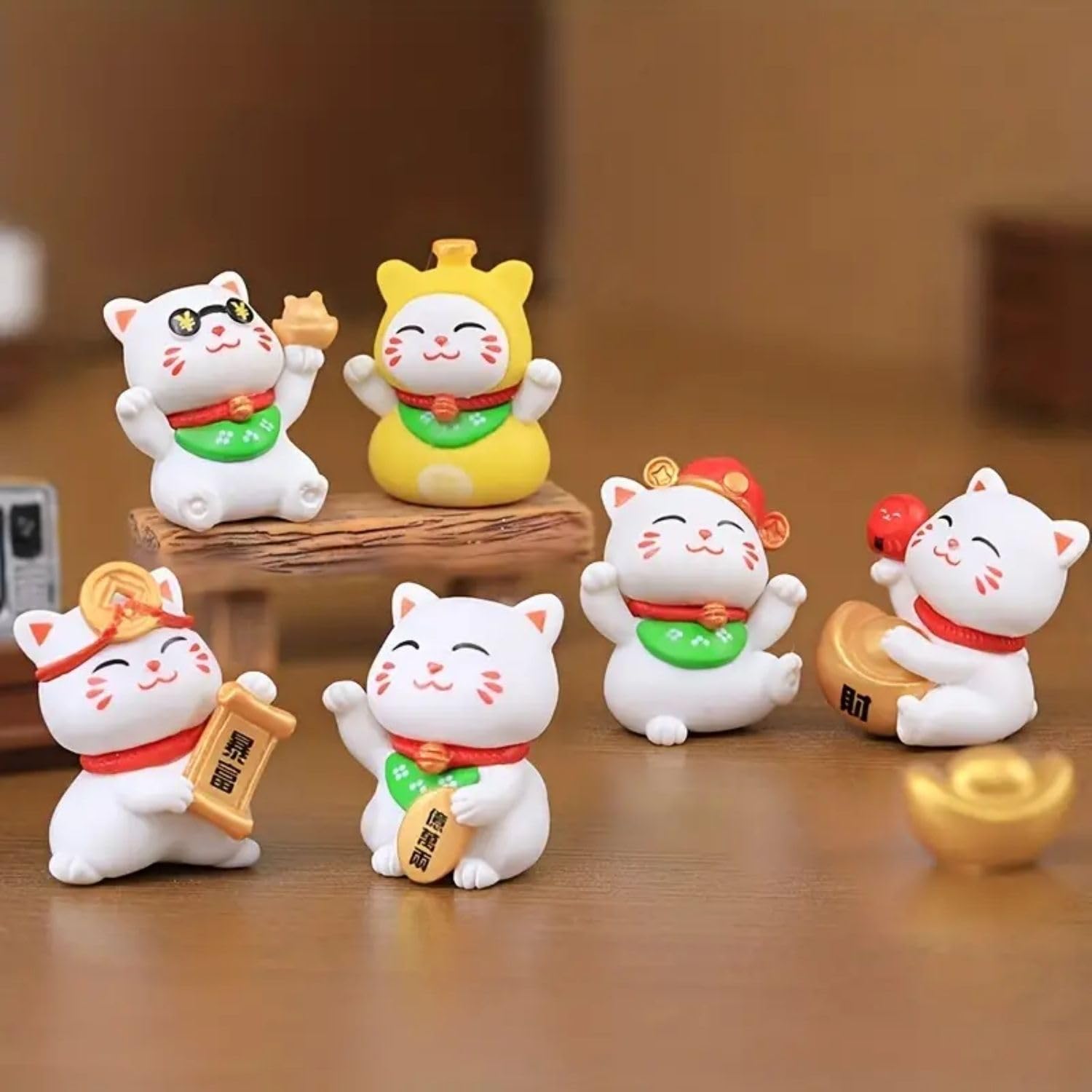 VAYINATO® 6pcs Lucky Wealth Cat Model for Aquarium Decoration | Mini Cartoon Animal Figurine, Home Decor Miniature Fairy Garden Decoration Accessories | Cute & Lifelike Ornaments by Petzlifeworld (B0D11Q5GJZ) Amazon Price History, Amazon Price Tracker