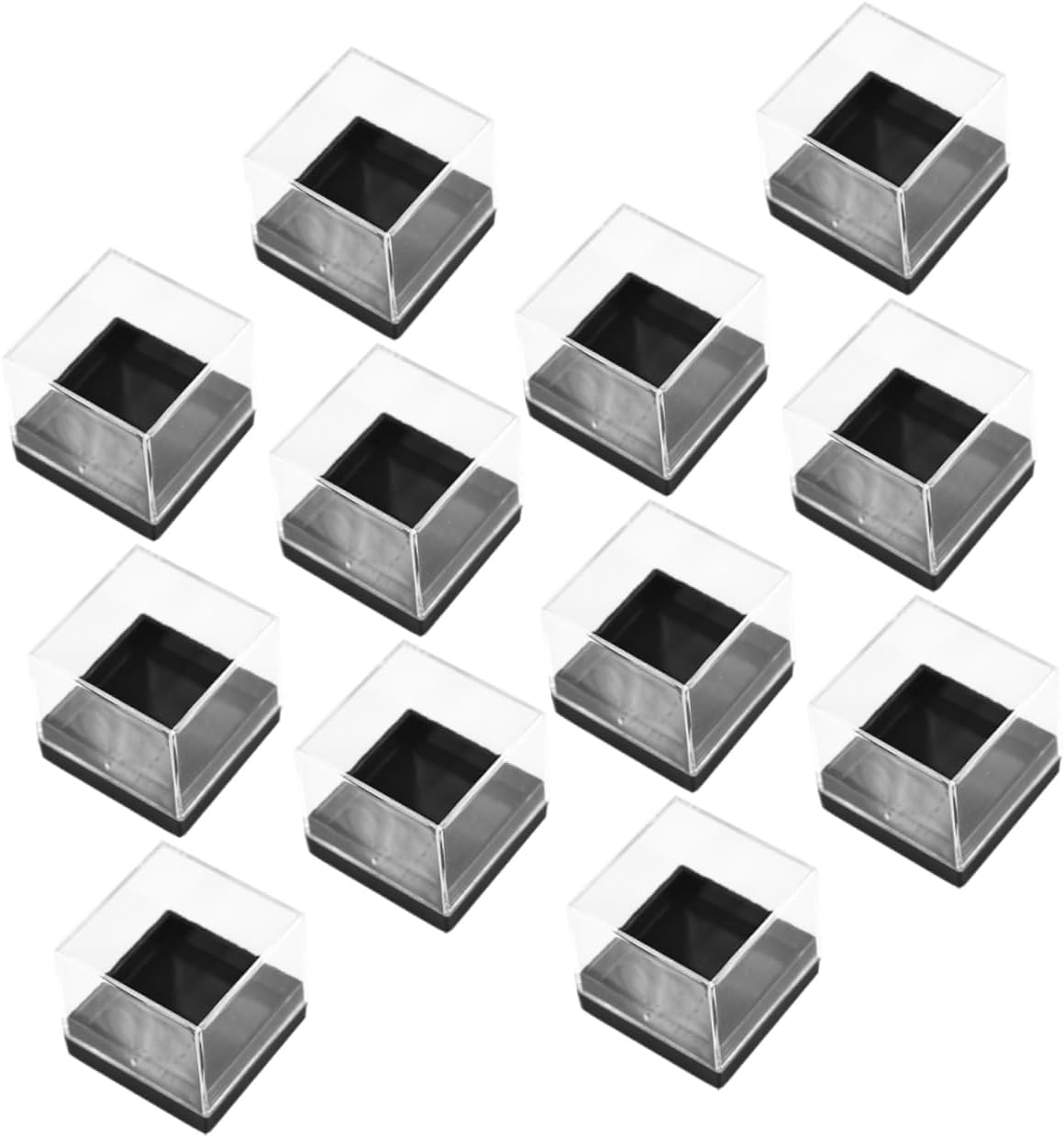 IMIKEYA 75pcs Gemstones Display Case for Jewelry Mineral Specimens Shadow Box Organizing Bin Stable Display Stand