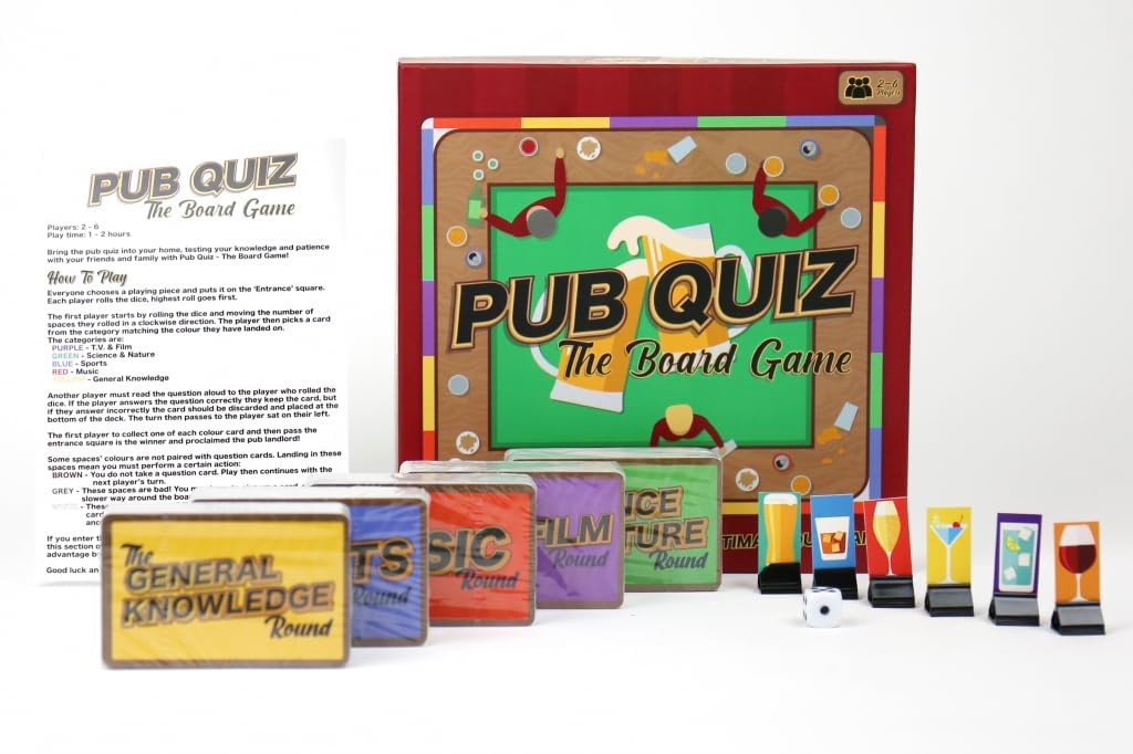 Gift Republic Pub Quiz The Board Game Family Trivia 2-6 Players