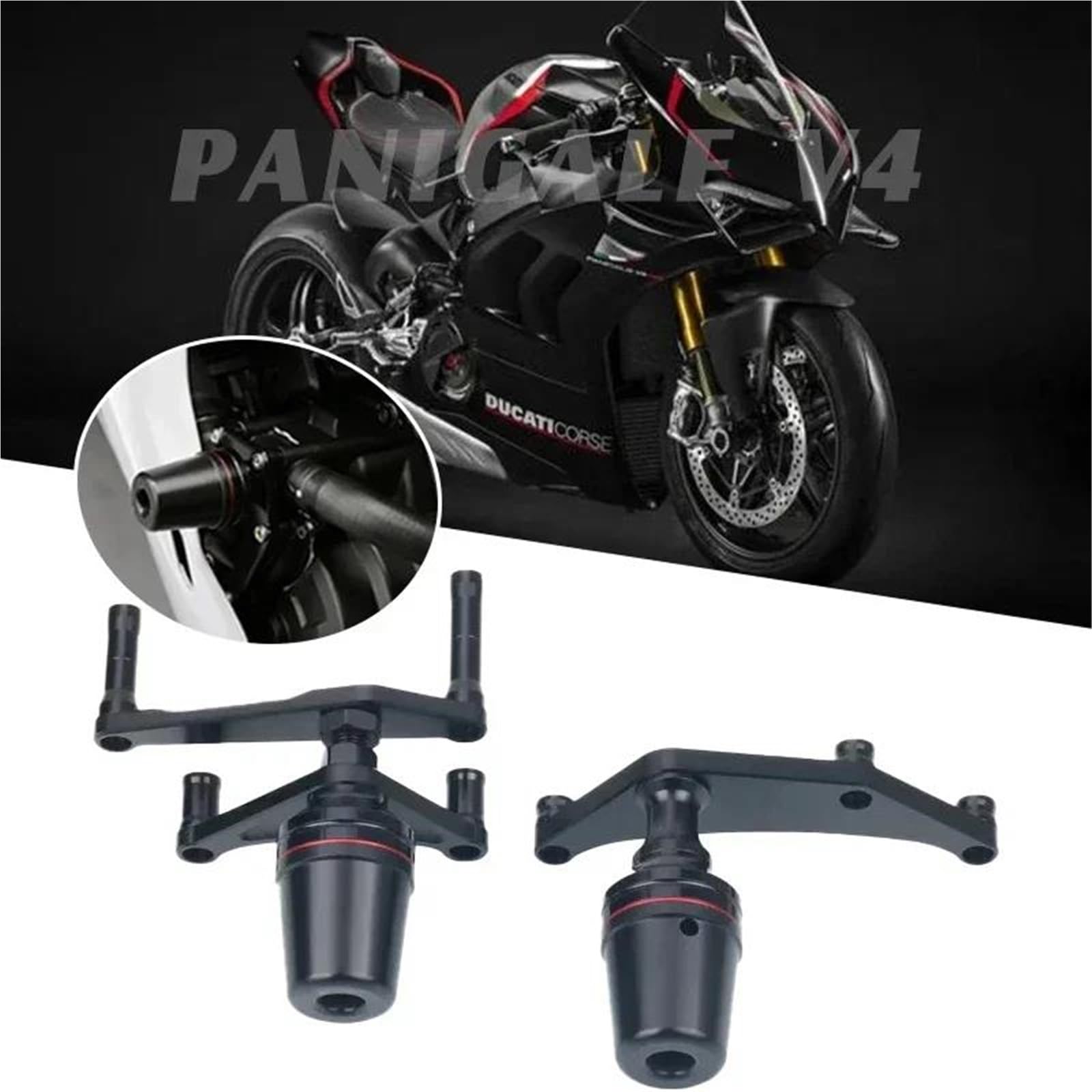 Zabezpieczenie przed upadkiem Osłona Ramy Przesuwnej Motocykla Chroniąca Przed Upadkiem Crash Pad Do DUCATI Panigale V4/V4S 2022-2023 2024 Uaktualnij akcesoria