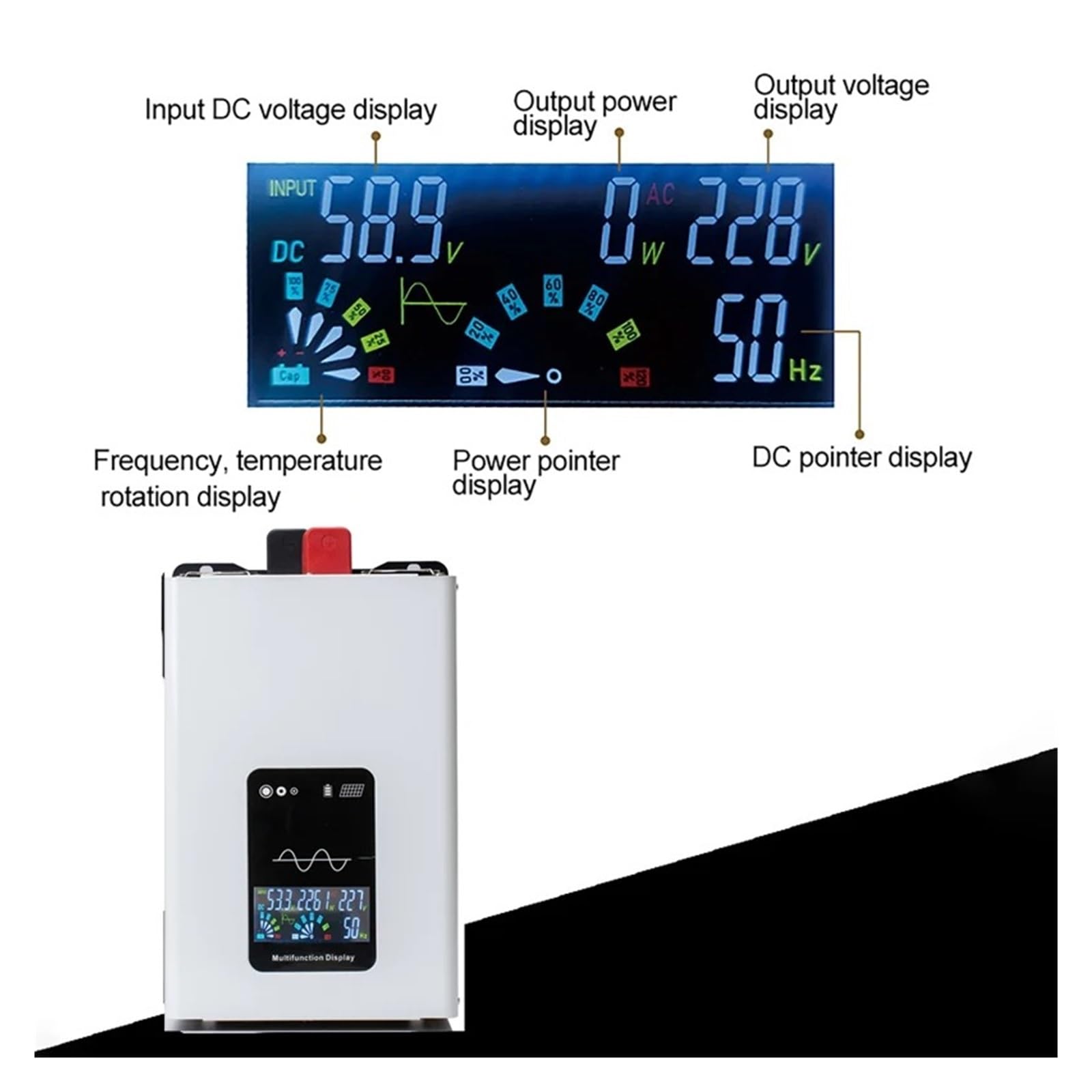 Inversor Potencia Onda Sinusoidal Pura 10000 W Y 5000 W CC 24 V 36 V 48 V 60 V A CA 220 V 240 V Portátil(48V,230-240V(50HZ),Universal)