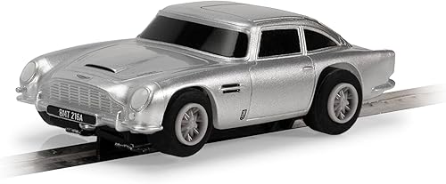 Miniatura 2 de Scalextric Micro James Bond Goldfinger Aston Martin DB5 164 Slot Race Car G2221, plateado