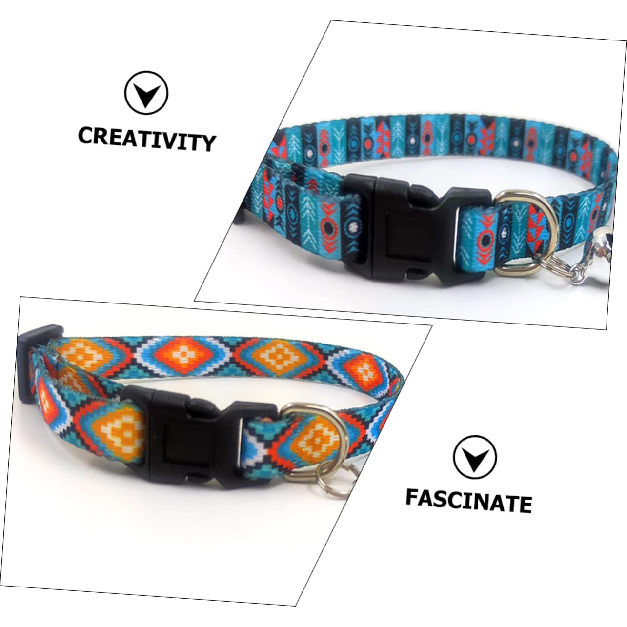 INOOMP 12 Pz Collare Decorativo Per Cani Collare Per Cani in Corda Adorabile Da Cucciolo Costume Gatto Campana Del Del Gatto Boho Portatile Poliestere Decorazioni