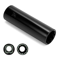 Vista 10 de Llave de Vaso Pequeña de 6 Puntas para Tuercas de Rueda, Herramienta Cuadrada de Impacto de 1/2 Pulgada – Remueve Fácilmente Pernos/Tuercas de Rueda