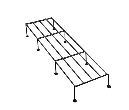 TrustBasket Rectangular Indigo Galvanized Metal Plant Stand/Pot Stand - 24 inches for Indoor & Outdoor Use