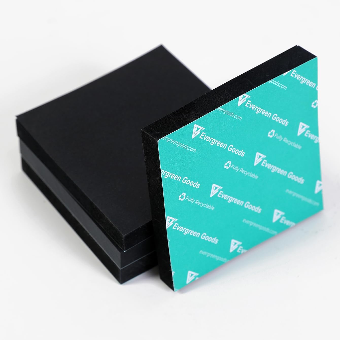 Evergreen Goods schwarze Haftnotizen, 76 x 76 mm, 24 Blöcke mit je 2400
