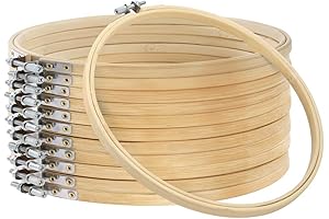 Caydo 12 Pack 8 Inch Cross Stitch Hoops for Embroidery and More