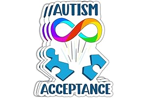 Vibrant Autism Awareness Infinity Symbol Stickers