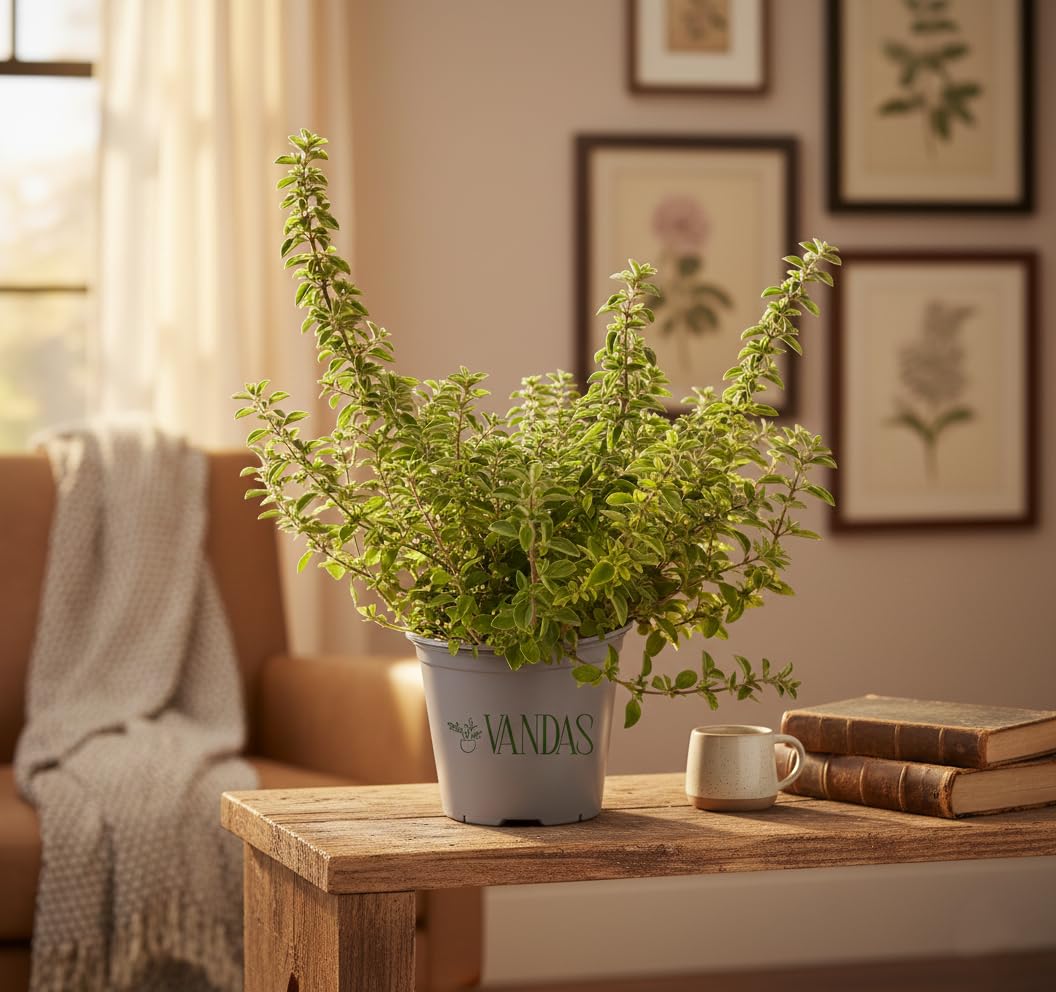 VANDAS Origano Comune – Pianta Aromatica Mediterranea | Foglie Profumate Ideali per Cucina | Vaso 12.5cm | Facile da Coltivare | Made in Italy