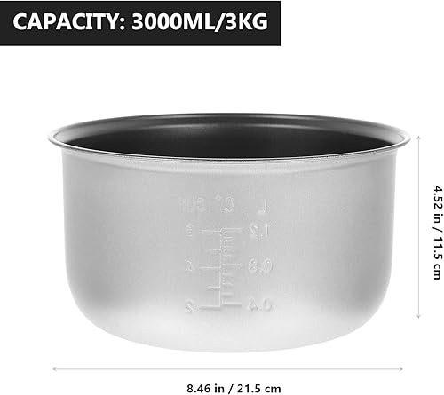 Miniatura 3 de DOITOOL Olla de cocción interior para olla arrocera, recipientes de revestimiento interior antiadherentes, accesorios de repuesto para olla arrocera