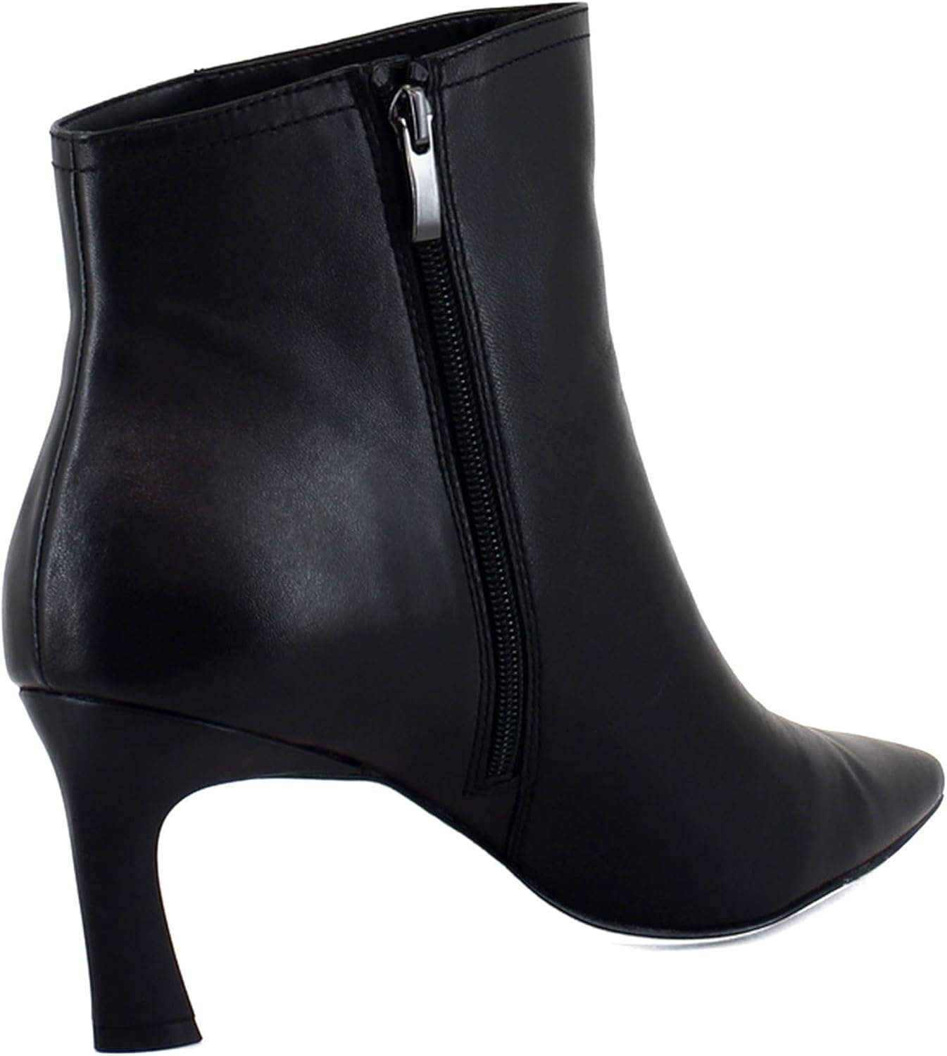 27 EDIT Womens Leather Pointed Toe Booties Black 6.5 Medium (B,M) - Image 5