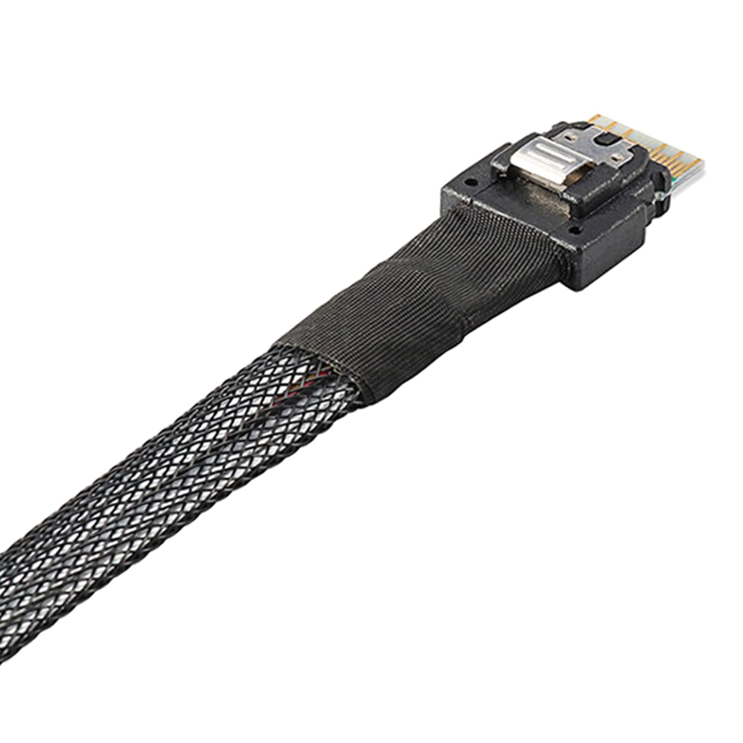 QMQJIA Flexible PCIE4.0 Slimline SFF8654 4i 38P to SFF8643 Cable for Reliability Server Connection 80Mohm Most Impedance