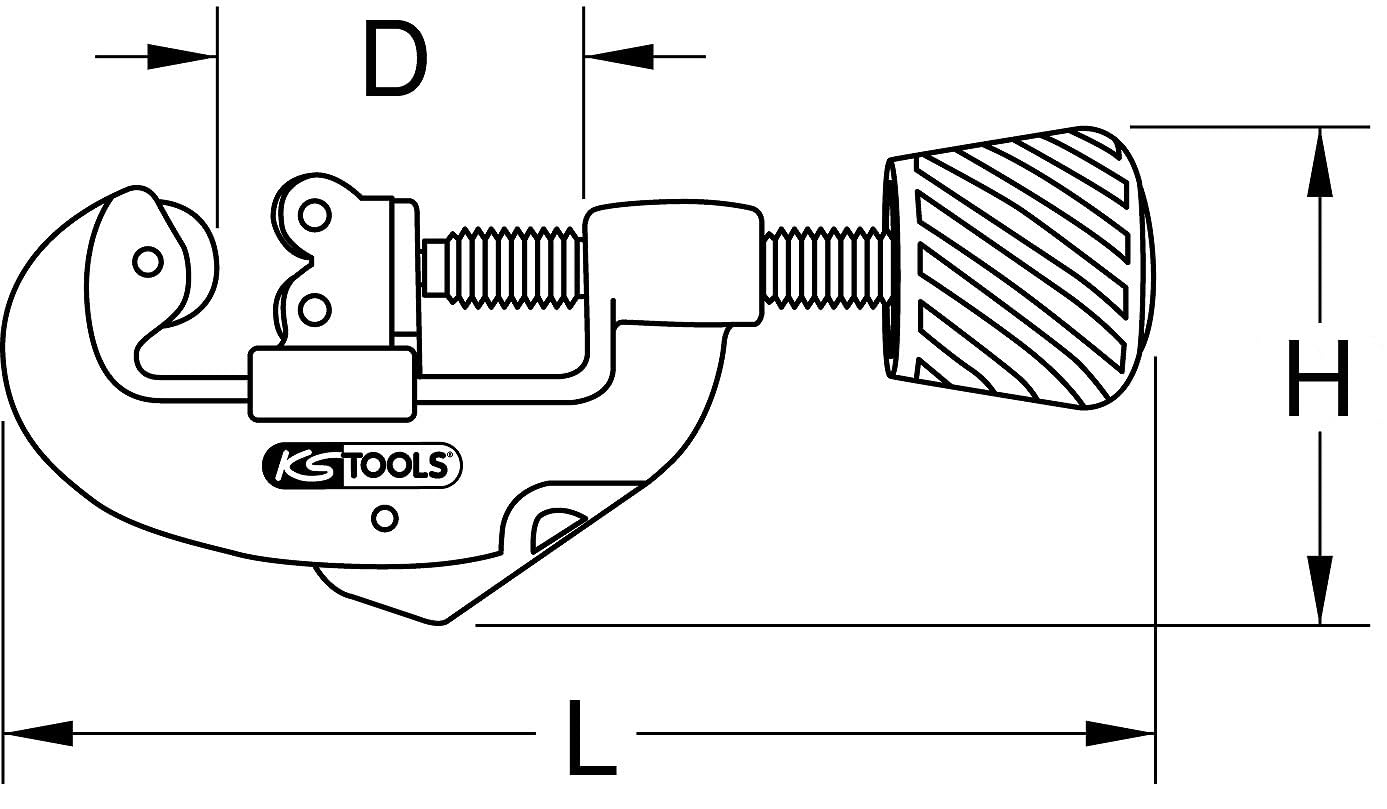 KS Tools 104.1000 Cortatubos rápido, 3-38 mm
