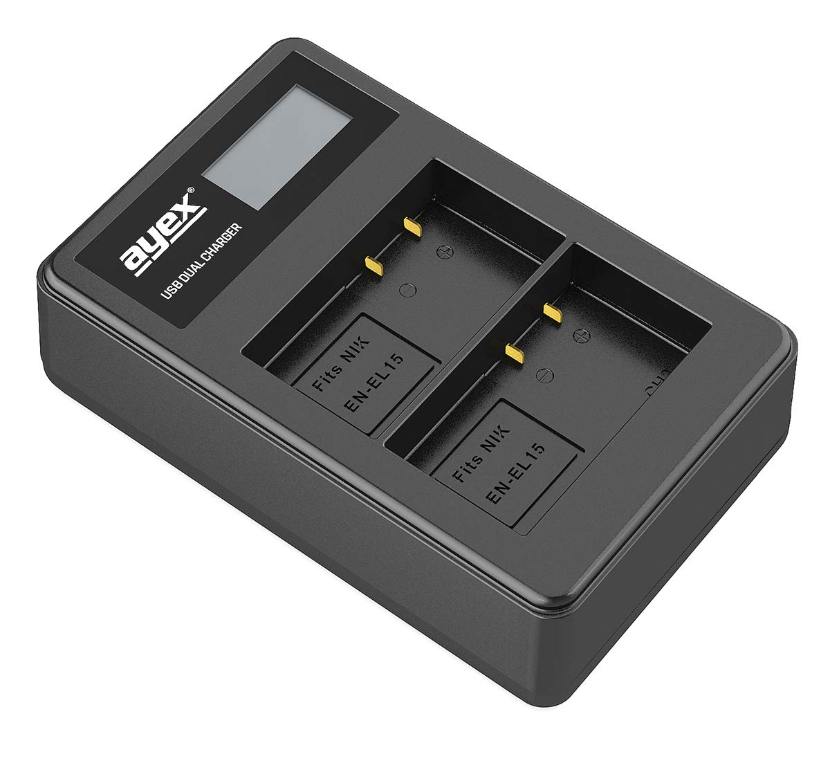 ayex Caricatore USB per batteria Canon tipo LP-E17 – Ricarica tramite presa USB, laptop, Power Bank o PC – Display LCD con indicatore di carica ayex Caricatore USB per batteria Canon tipo LP-E17 – Ricarica tramite presa USB, laptop, Power Bank o PC – Display LCD con indicatore di carica