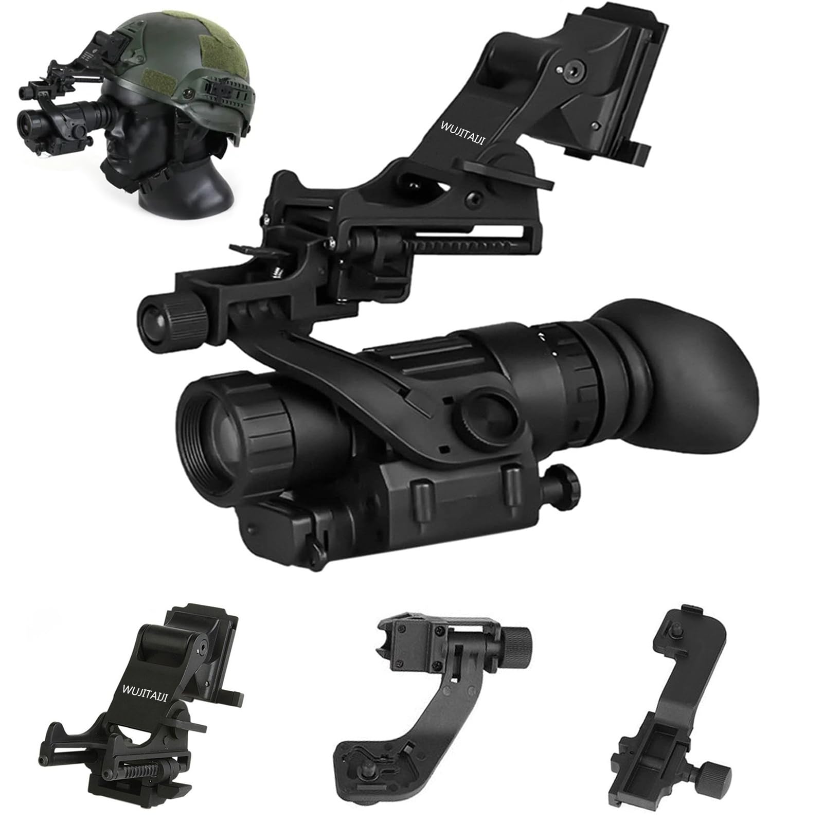 PVS-14 Night Vision Monocular Goggle for Helmet, 2X Digital IR Night Vision Scope with J Arm Mount for Outdoor/Hiking