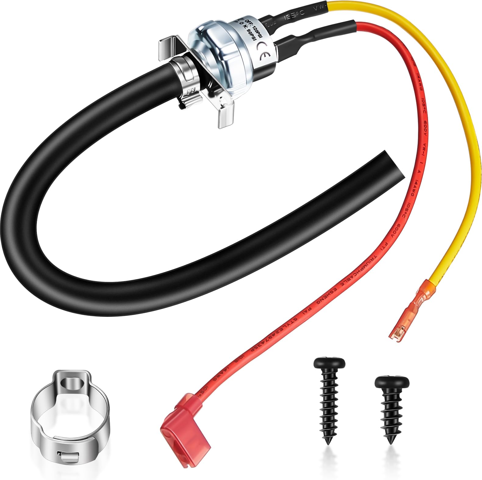 Flutesan Air Pressure Switch Air Compressor 70-180 PSI Pressure Controller 120V AC Switch(Compatible with N003306SV,90-120 Psi)