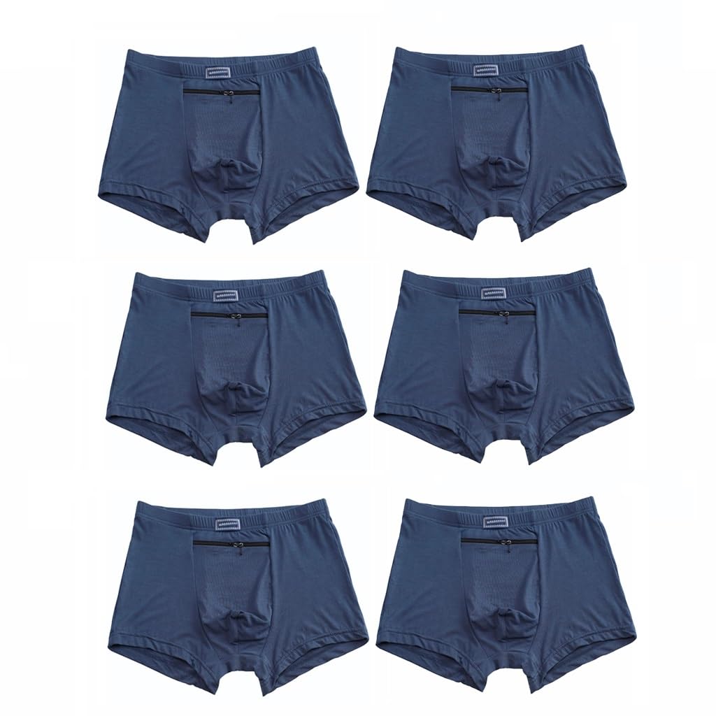 Ropa interior de lujo suave LaseVe calzoncillos bóxer con costuras planas y bolsillo oculto