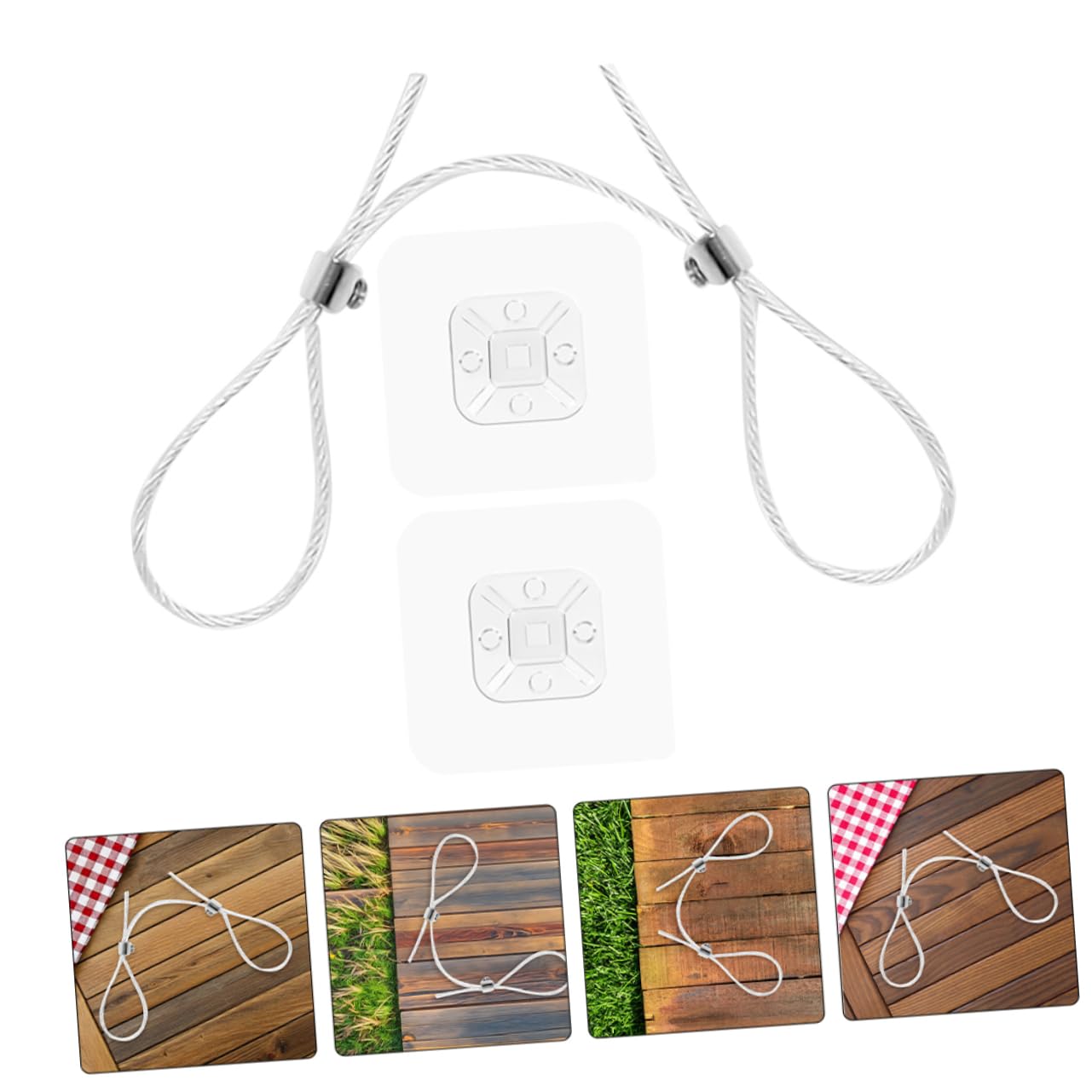 1 Set Tip Safety Straps for Proofing Wall Furniture Anchors for Dresser Cabinet Bookshelf with Adhesive Damage Installation
