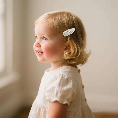 Miniatura 3 de 12 pinzas para el pelo de bebé florales y sólidas, 6 estilos de pasadores a presión (2 de cada uno) para niñas y niños pequeños, pinzas