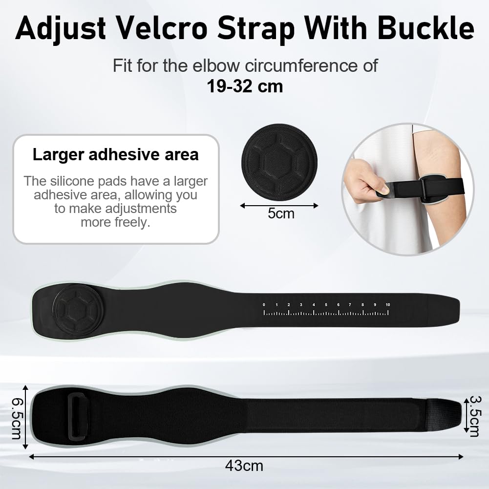 Coderas Epicondilitis, Cinta de Codo Tenista con Almohadilla de Silicona 3D, Coderas para Tendinitis Ajustable, Coderas de Golfista para Hombre y Mujer para Tendinitis Alivio del Dolor (Negro)