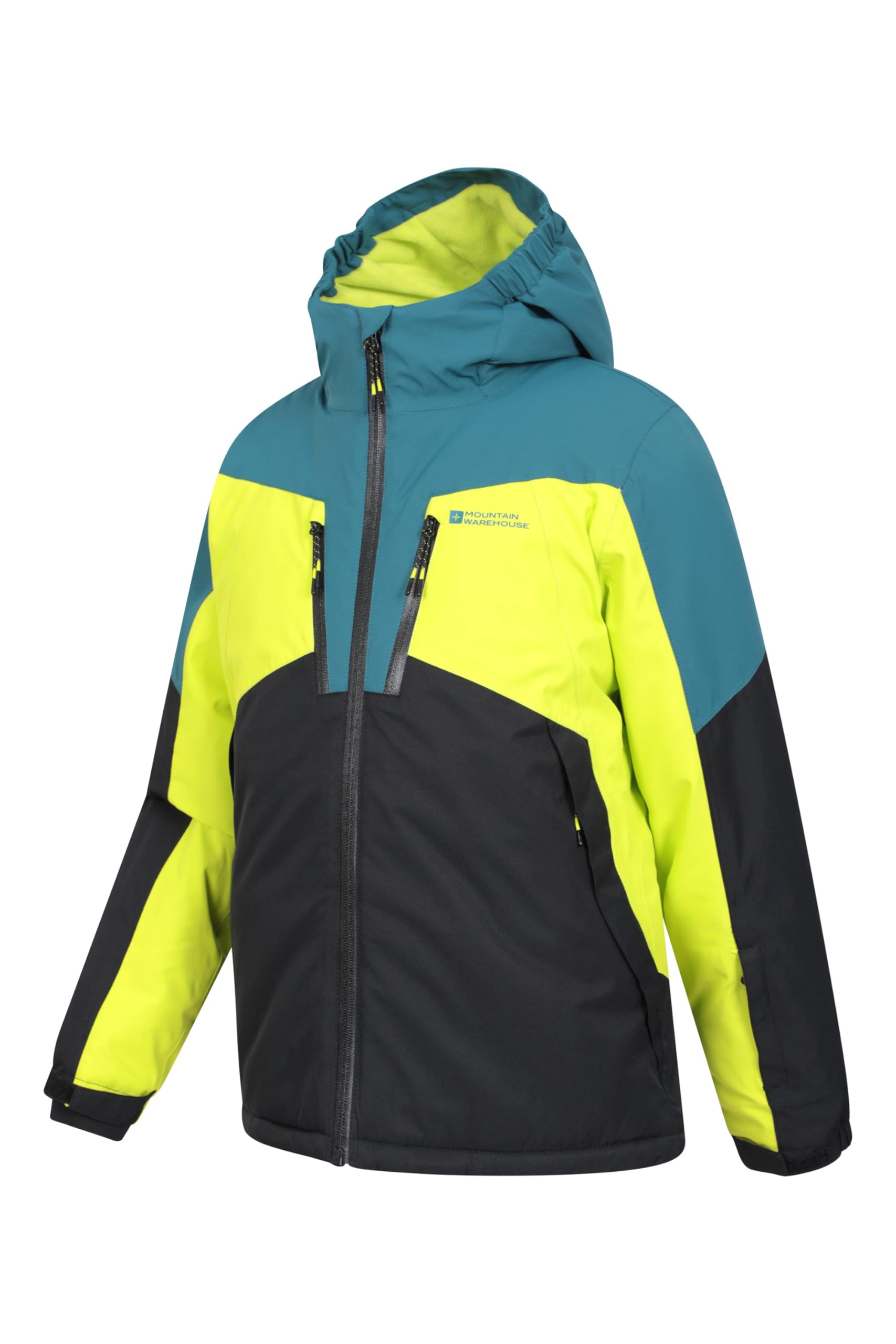 Mountain Warehouse Veste de Ski imperméable extrême Galactic pour Enfant - Manteau d'hiver Respirant Unisexe - Coutures thermocollées - Veste Amovible - pour Snowboard