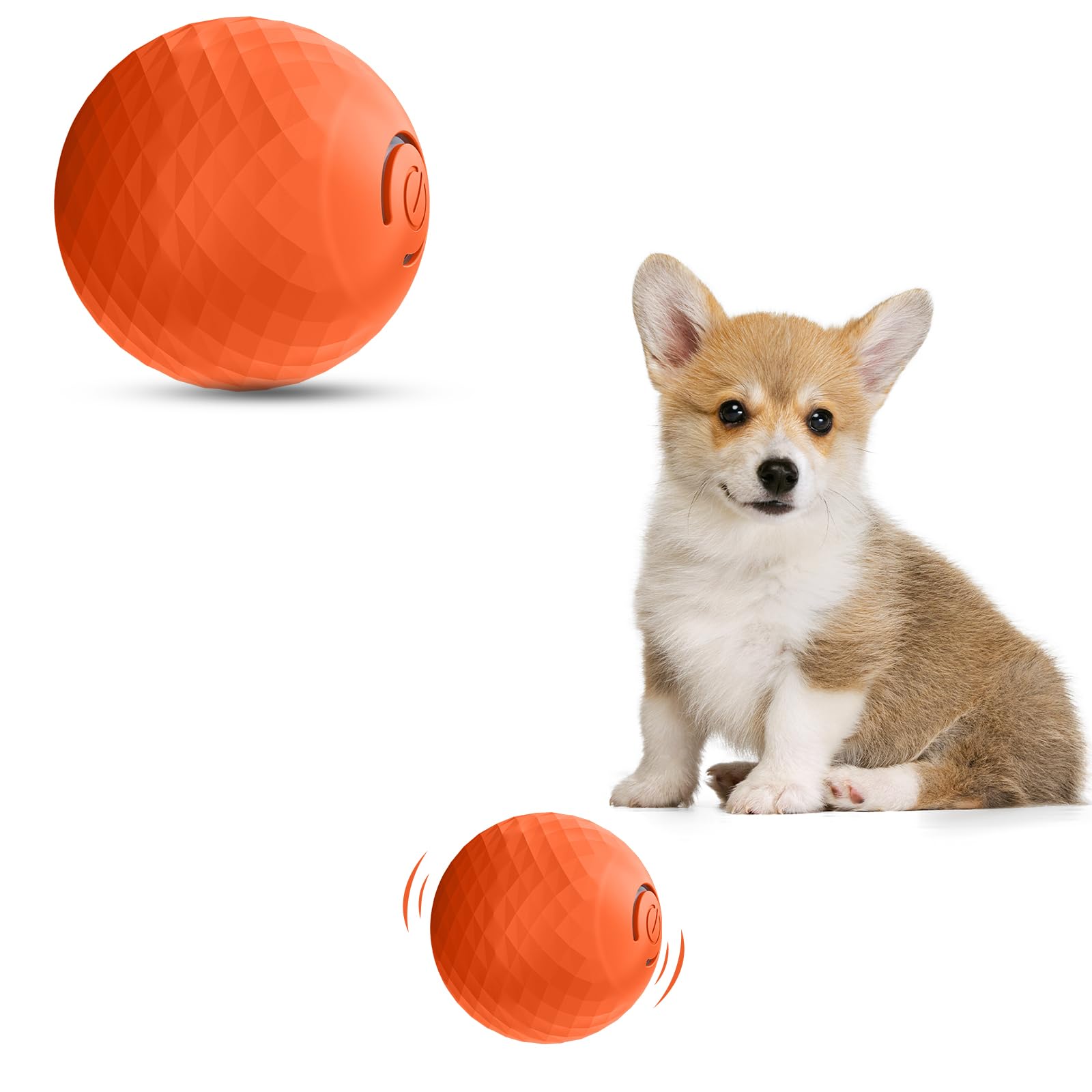Osinaga Juguete Interactivo para Mascotas, Pelota Rodante Automática Duradera, Pelota de Adiestramiento IQ para Cachorros/Perros Pequeños/Perros Medianos, Pelota de Juguete Antimordiscos